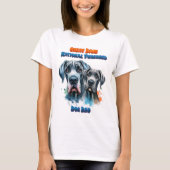 Dynamisch duo: Grote Deense nationale rasechte hon T-shirt (Voorkant)