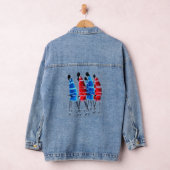 Dynamisch Erfgoed: Maasai Morans' Bold Blue & Red Denim Jacket (Hangar)