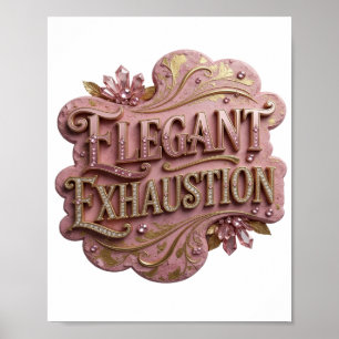 Dynamisch Goud ELEGANT UITGEPUTTE Tekst Ontwerp Poster