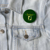 Dynamisch Ierland. Ronde Button 5,7 Cm (In situ)