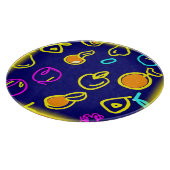 Dynamisch Neon Fruits Pattern Design Snijplank (Hoek)