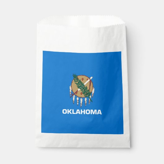 Dynamisch Oklahoma State Flag Graphic op a Bedankzakje (Voorkant)