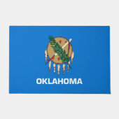 Dynamisch Oklahoma State Flag Graphic op a Deurmat (Voorkant)