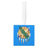 Dynamisch Oklahoma State Flag Graphic op a Ornament (Voorkant)