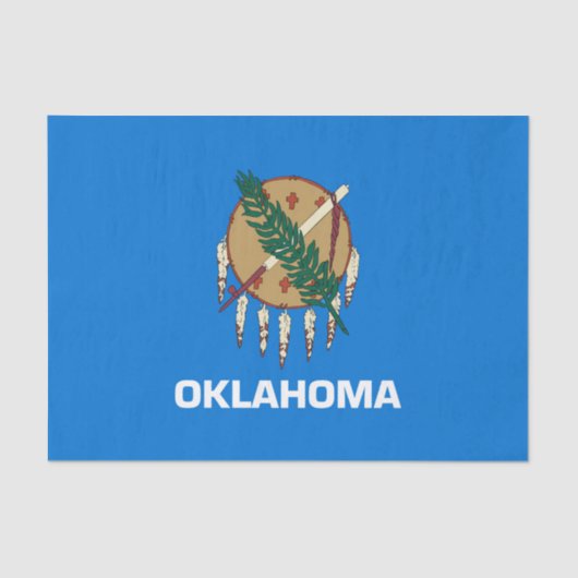 Dynamisch Oklahoma State Flag Graphic op a Tissuepapier (Voorkant)