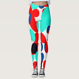 Dynamisch patroon van de kleurenspelstijl leggings