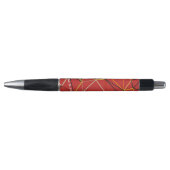 Dynamisch rood abstract geometrisch monogram pen (Voorkant)