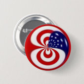 Dynamisch Rood Wit en Blauw Ronde Button 5,7 Cm (Voorkant /achterkant)