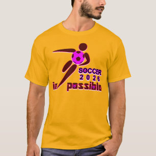 Dynamisch Voetbal 2026 Silhouet Ontwerp T-shirt