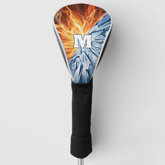 Dynamisch Vuur en IJs Element Golfheadcover (Voorkant)