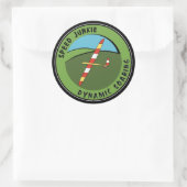 Dynamisch zweven ronde sticker (Tas)