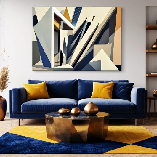 Dynamische Abstracte Architectuur Canvas Afdruk