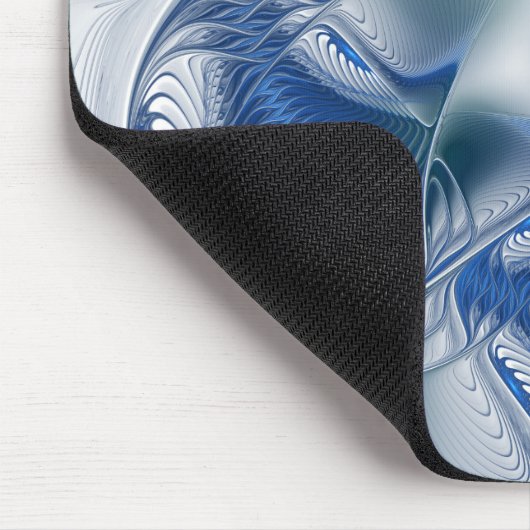 Dynamische Abstracte blauwe tinten Fractal Art Muismat (Hoek)
