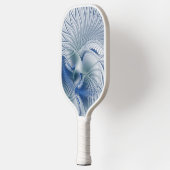 Dynamische Abstracte blauwe tinten Fractal Art Pickleball Paddle (Links)