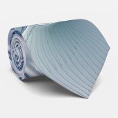 Dynamische Abstracte blauwe tinten Fractal Art Stropdas (Opgerold)