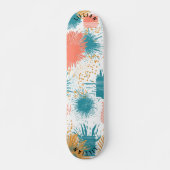Dynamische Abstracte Burst Pattern Skateboard Deck (Voorkant)