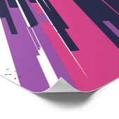 Dynamische Abstracte lijnkunst met levendige kleur Poster (Hoek)