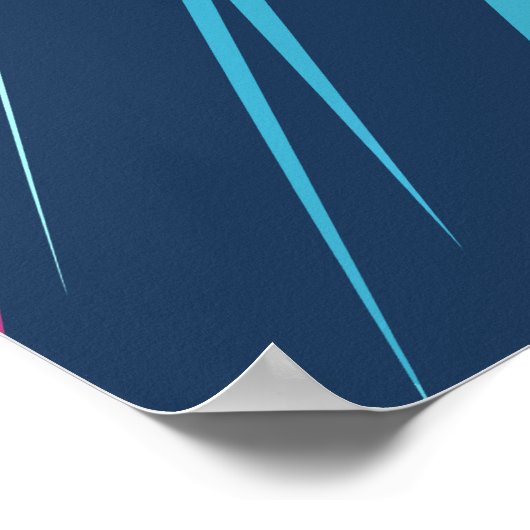 Dynamische Abstracte strepen Poster (Hoek)