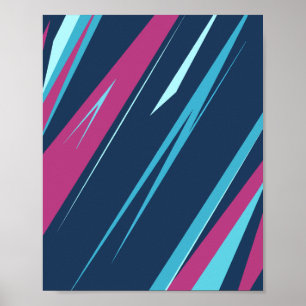 Dynamische Abstracte strepen Poster