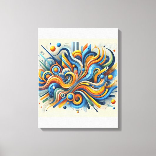 Dynamische Abstracte wandkunst Canvas Afdruk (Voorkant)