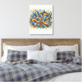 Dynamische Abstracte wandkunst Canvas Afdruk (Insitu (Slaapkamer))