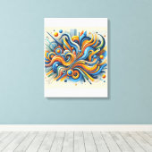 Dynamische Abstracte wandkunst Canvas Afdruk (Insitu (Houten vloer))