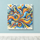 Dynamische Abstracte wandkunst Canvas Afdruk (Insitu (Houten vloer))