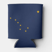 Dynamische Alaska State Flag Graphic op a Blikjeskoeler (Voorkant)