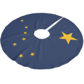 Dynamische Alaska State Flag Graphic op a Kerstboom Rok (Gekanteld)