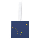 Dynamische Alaska State Flag Graphic op a Kubus Ornament (Voorkant)