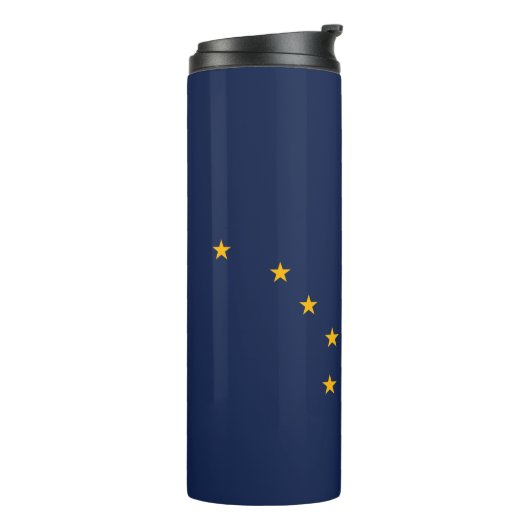 Dynamische Alaska State Flag Graphic op a Thermosbeker (Gedraaid links)