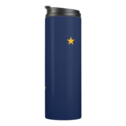 Dynamische Alaska State Flag Graphic op a Thermosbeker (Geroteerd rechts)