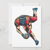 Dynamische Amerikaanse Football Player Touchdown Kaart (Voorkant)