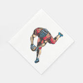 Dynamische Amerikaanse Football Player Touchdown Servet (Hoek)