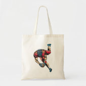 Dynamische Amerikaanse Football Player Touchdown Tote Bag (Voorkant)