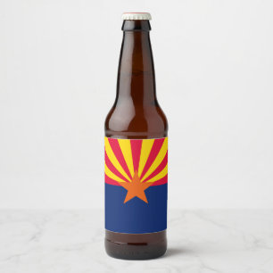 Dynamische Arizona State Flag Graphic op a Bier Etiket