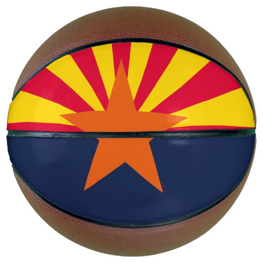 Dynamische Arizona State Flag Graphic op a Mini Basketbal (Voorkant)