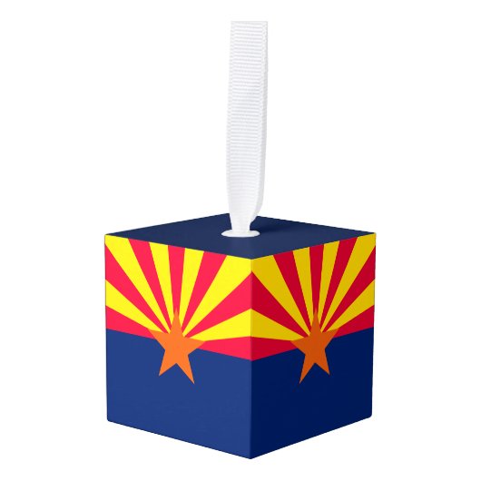 Dynamische Arizona State Flag Graphic op a Ornament (Voorkant hoekig)