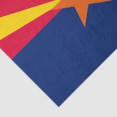 Dynamische Arizona State Flag Graphic op a Tissuepapier (Detail)