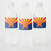 Dynamische Arizona State Flag Graphic op a Waterfles Etiket (Flessen)