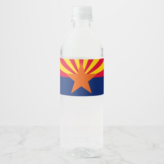 Dynamische Arizona State Flag Graphic op a Waterfles Etiket (Voorkant)