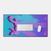 Dynamische Basketbal Desk Mat – Levendige Sport (Keyboard & Muis)