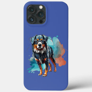 Dynamische Berner Hondeninkt Tekening Waterverf Sp iPhone 13 Pro Max Hoesje