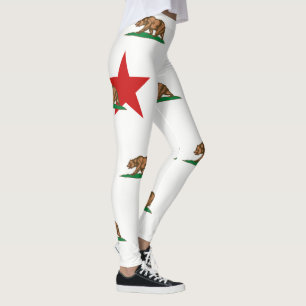 Dynamische California State Flag Graphic op een Leggings