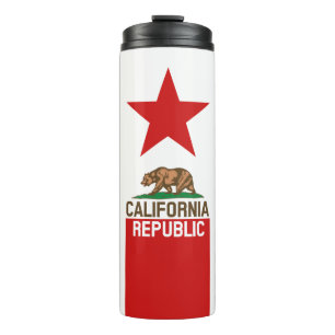 Dynamische California State Flag Graphic op een Thermosbeker