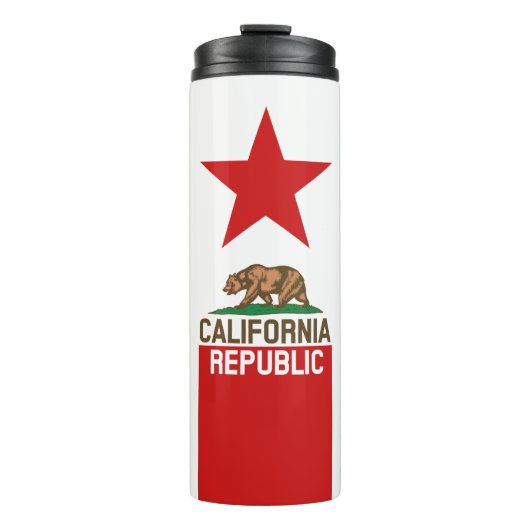 Dynamische California State Flag Graphic op een Thermosbeker (Voorkant)
