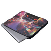 Dynamische Cityscape Racing Laptop Sleeve (Voorkant onderkant)