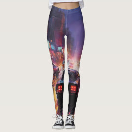Dynamische Cityscape Racing Leggings