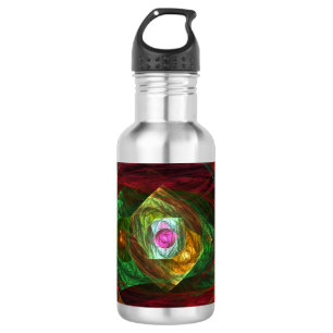 Dynamische connecties Abstracte tekenflesje Waterfles