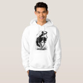 Dynamische Cowboy Rodeo Silhouette Art Hoodie (Voorkant volledig)